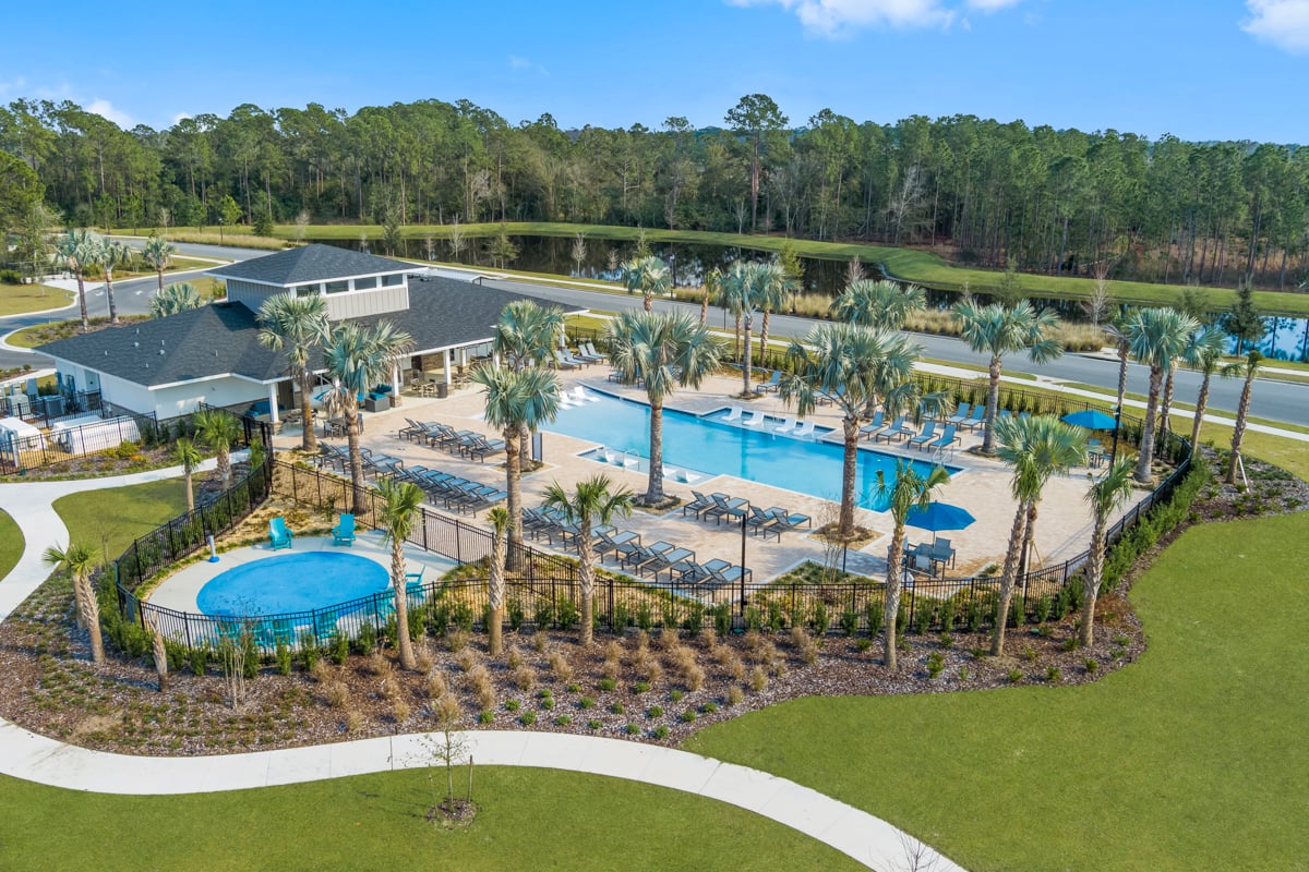 Community clubhouse and pool